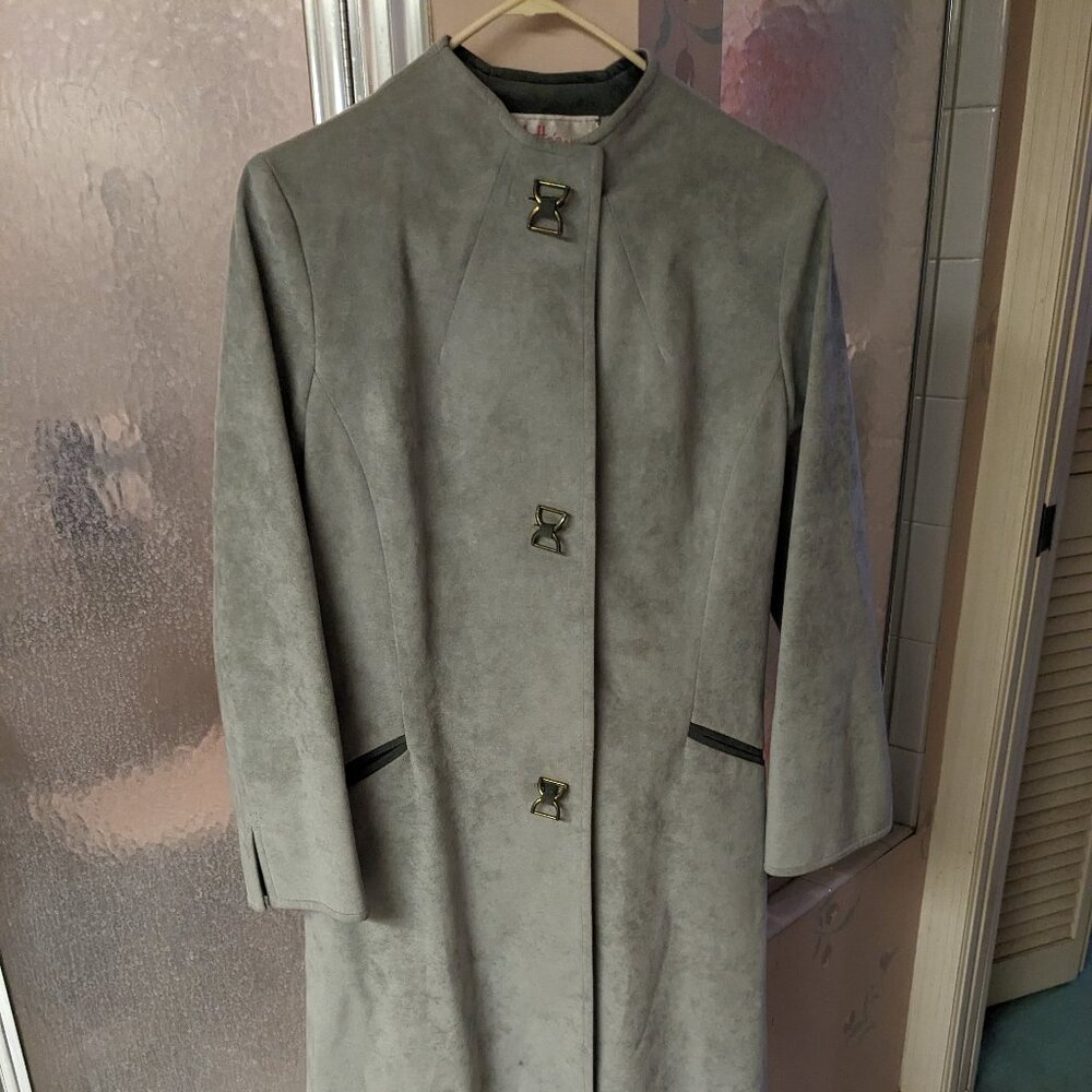 Vintage Grey Ultrasuede coat  Gino Rossi fof Wilson size 8